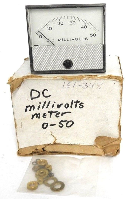 NEW TRIPLETT 220-G PANEL METER 0-50 D.C. MILLIVOLTS