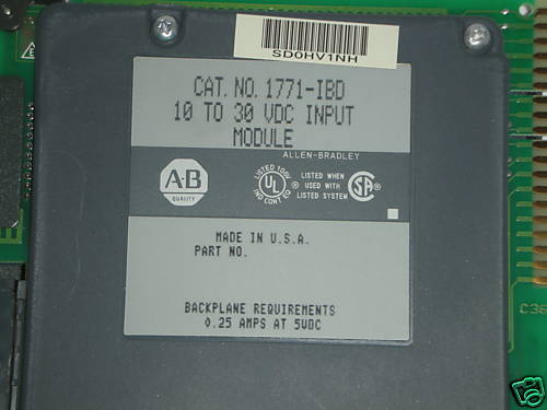 ALLEN BRADLEY 1771-IBD 10 TO 30VDC INPUT MODULE, 1771IBD