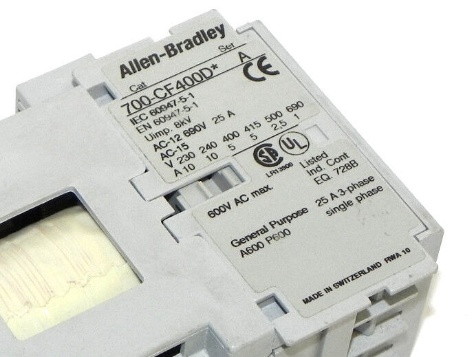 ALLEN BRADLEY 700-CF400D* CONTROL RELAY 700CF400D, SER. A