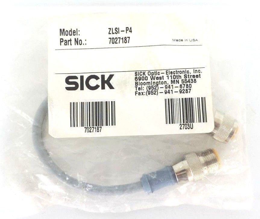 NEW SICK OPTIC MODEL ZLSI-P4 SENSOR CORD 7027187