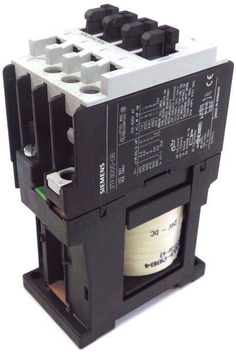 SIEMENS 3TF3-000-0BB4 CONTACTOR 20AMP 3POLE 24VDC 600VAC, 3TF3000-0B, 3TF30