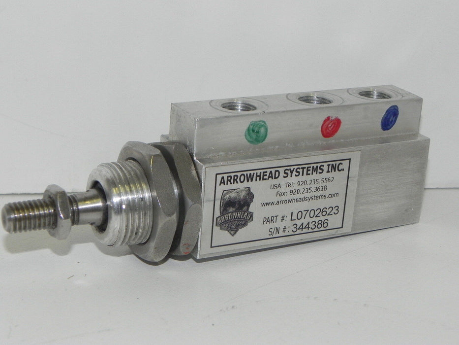 ARROWHEAD SYSTEMS INC. L0702623 AIR CYLINDER 1/2" STROKE, 3/8" BORE, 1/4" NPT