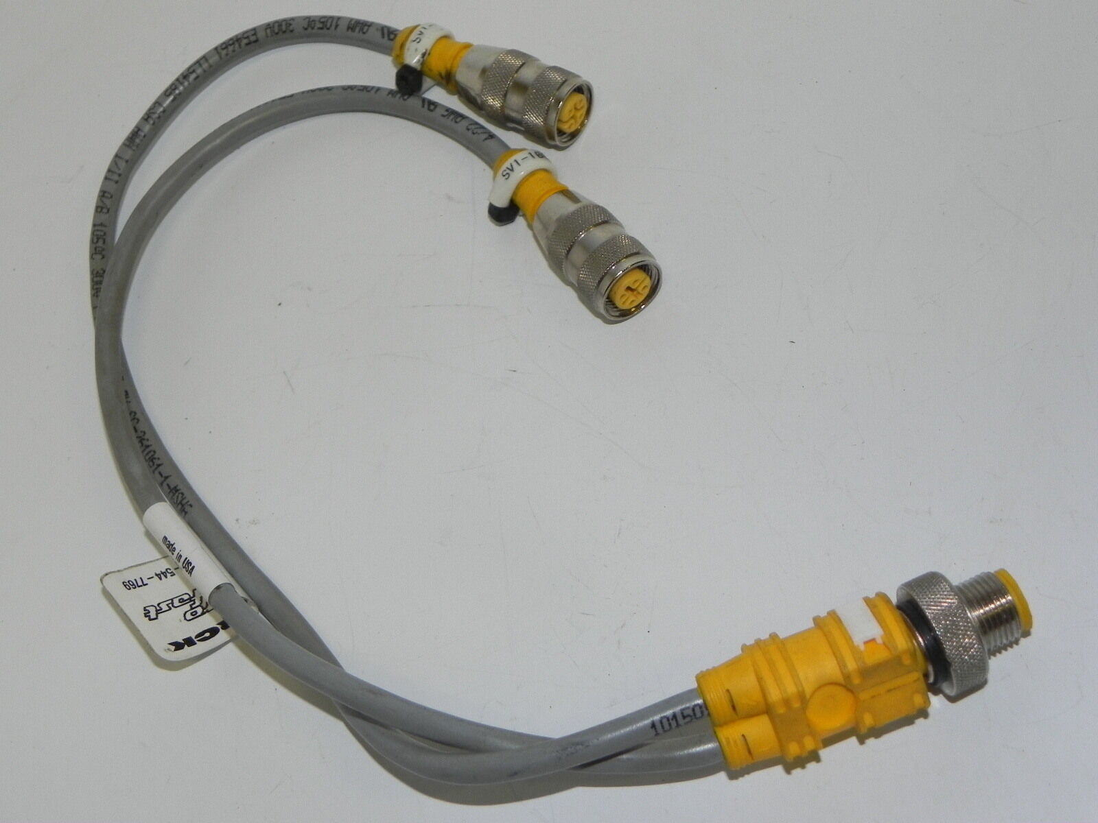 TURCK ELEKTRONIK VBRS-4.5-2RK-4T-0.3/0.3/S818 SPLITTER MOLDED TWIN JUNCTION