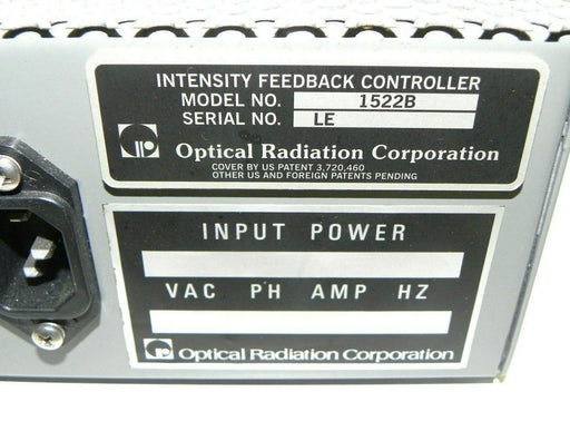 OPTICAL RADIATION CORPORATION 1522B INTENSITY FEEDBACK CONTROLLER