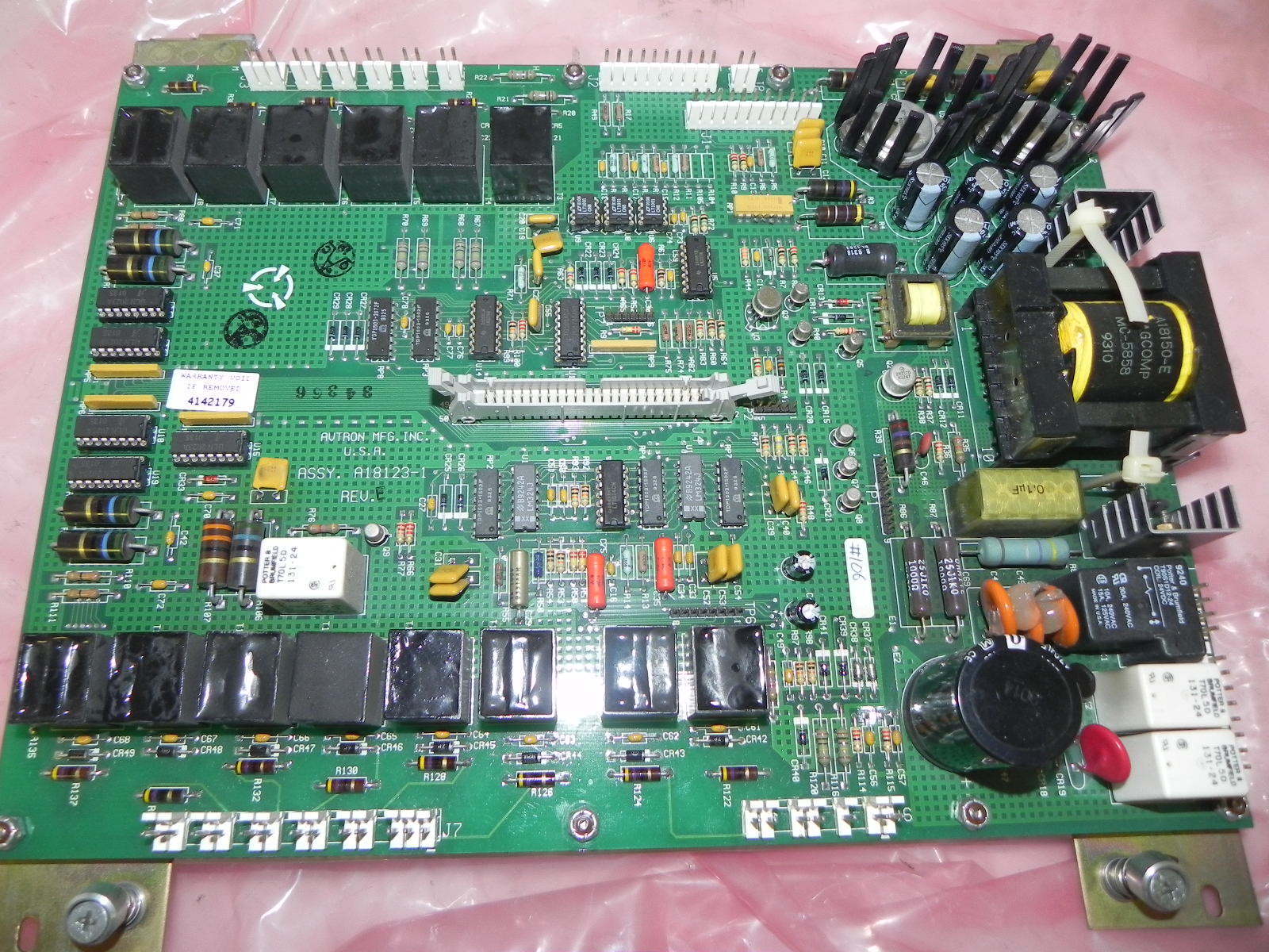AVTRON A18123-1 REV. E BRIDGE INTERFACE BOARD W/ A18639-1 PC BOARD SNUBBER