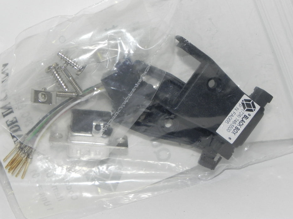 LOT OF 6 NEW BLACK BOX FA066 NETWORK ADAPTERS DB09M-RJ45 2PC BLACK