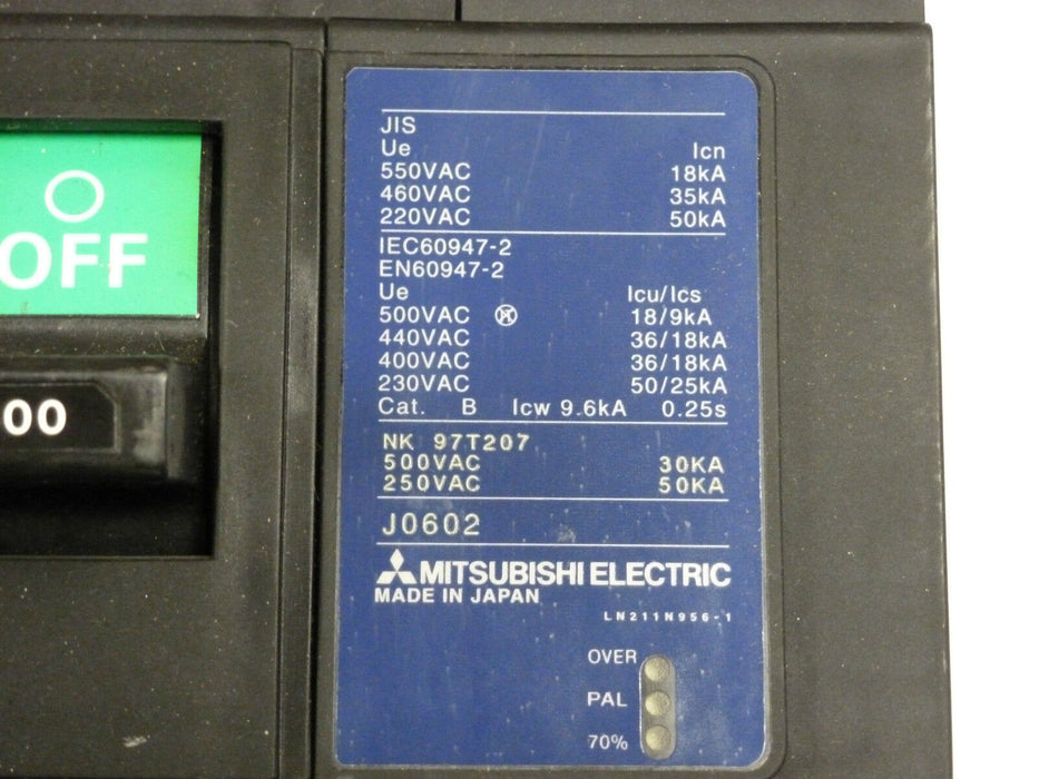 MITSUBISHI NF800-CEP MOLDED CASE CIRCUIT BREAKER NF800CEP