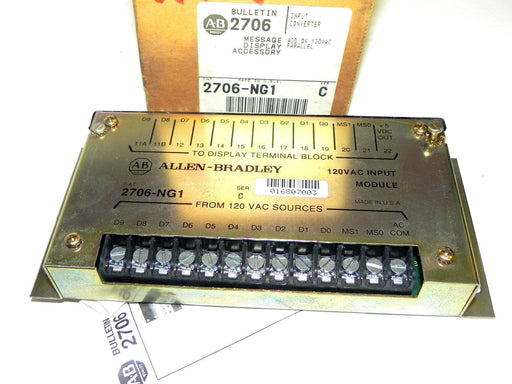 NIB ALLEN BRADLEY 2706-NG1 MESSAGE DISPLAY ACCESSORY INPUT CONVERTER 2706NG1
