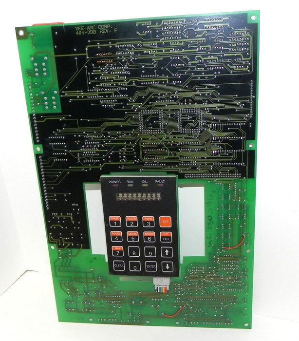 VEE-ARC 404-098 PC BOARD CONTROL BOARD W/KEYPAD 404098 REV. F