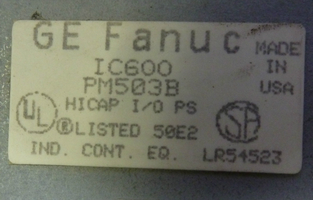 GE FANUC IC600PM503B HICAP I/O POWER SUPPLY