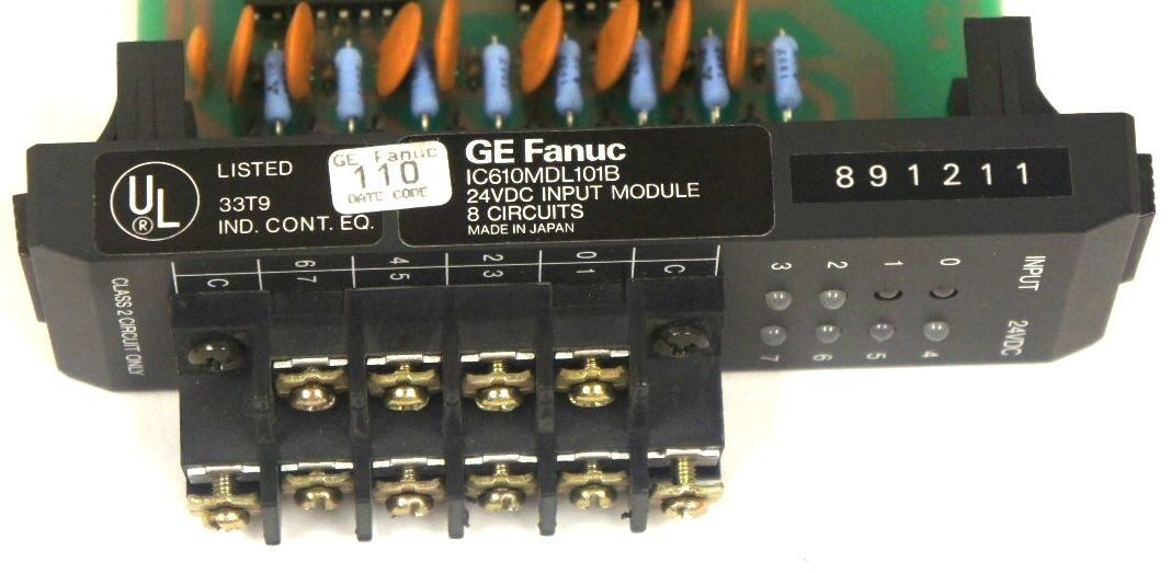 GE FANUC IC610MDL101B INPUT MODULE 24VDC SINK 8 POINT