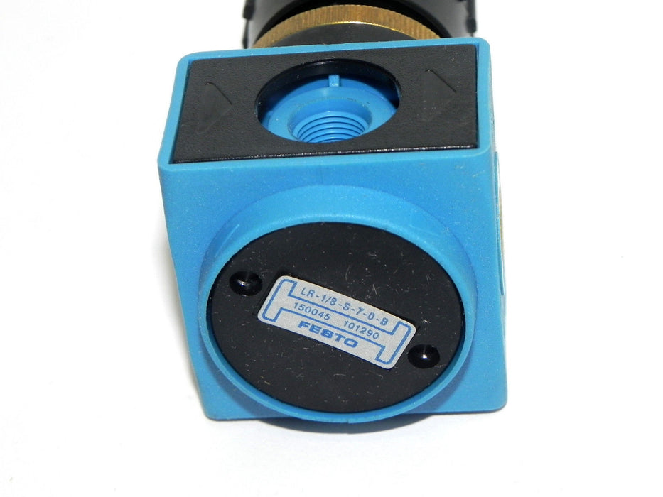 NIB FESTO LR-1/8-S-7-O-B PRESSURE CONTROL VALVE W/ 162837 GAUGE MA-50-2,5-1/4-EN