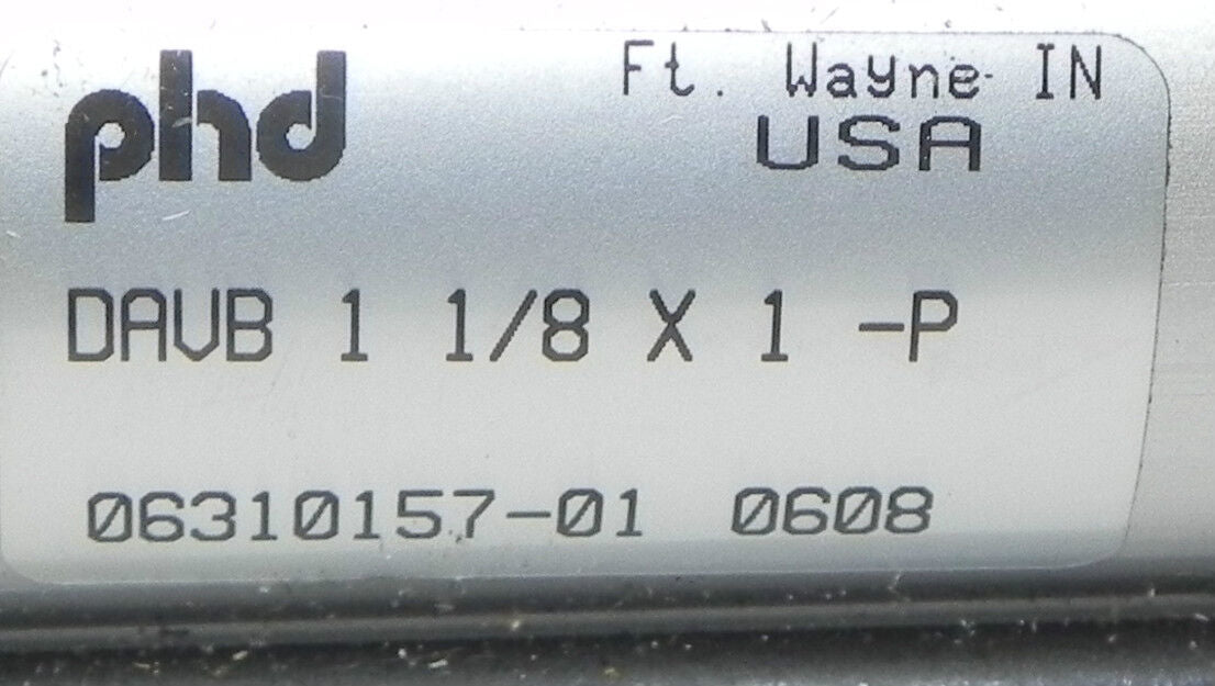 PHD DAVB 1 1/8 X 1-P CYLINDER DAVB118X1P, 06310157-01