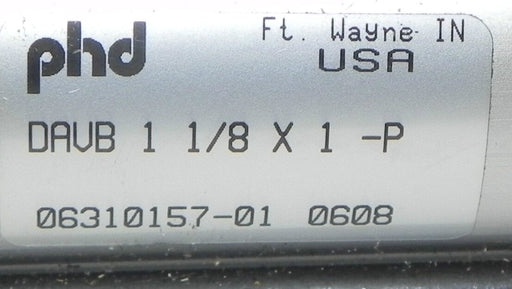 PHD DAVB 1 1/8 X 1-P CYLINDER DAVB118X1P, 06310157-01