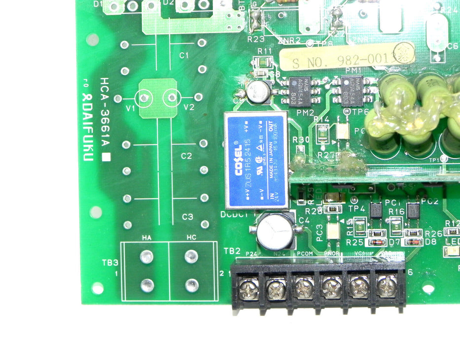 DAIFUKU HCA-3661A BOARD IH SR0T1 W/ MEC-40V-0 BOARD
