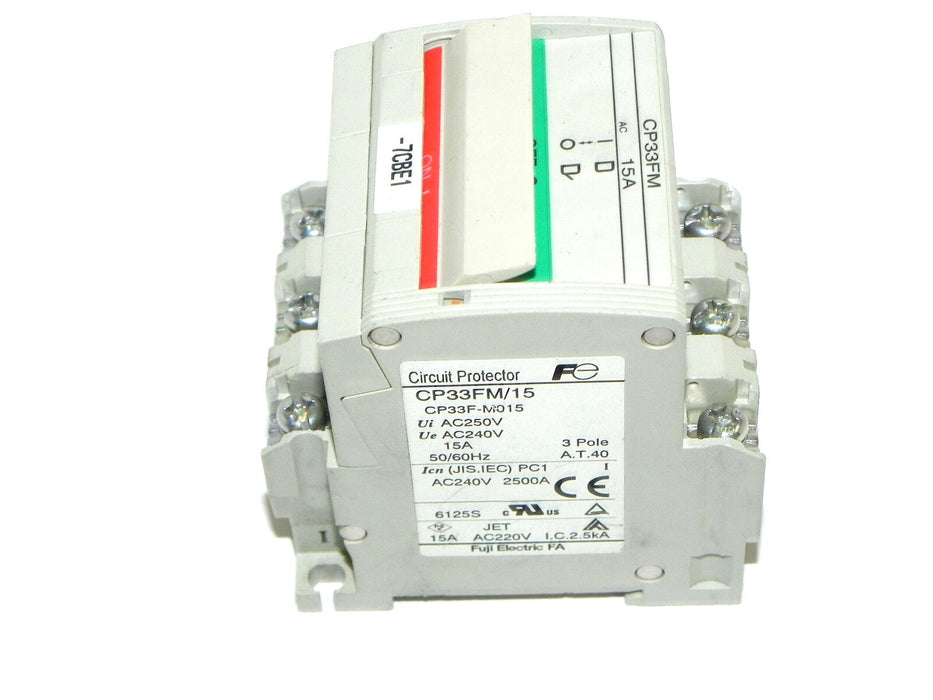 FUJI ELECTRIC CP33FM/15 CIRCUIT BREAKER 15AMP 3POLE CP33F-M015 CP33FM