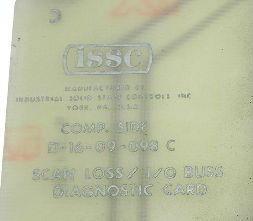 ISSC D-16-09-098 C SCAN LOSS/ I/O BUSS DIAGNOSTIC CARD D1609098, 340C-SDP-P8