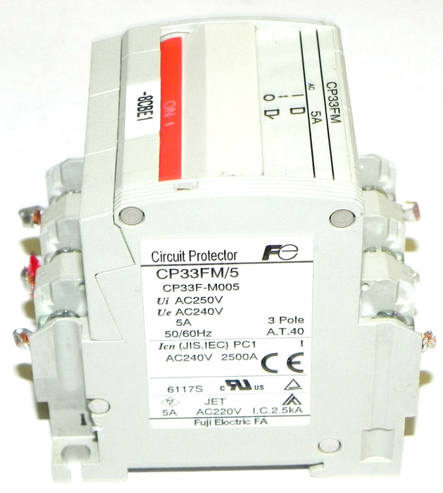 FUJI ELECTRIC CP33FM/5 CIRCUIT BREAKER 5A, 3P, CP33F-M005