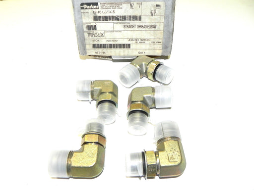 NIB PARKER 12-10C5OXS STRAIGHT THREAD ELBOW 1210C5OXS (BOX OF 5)