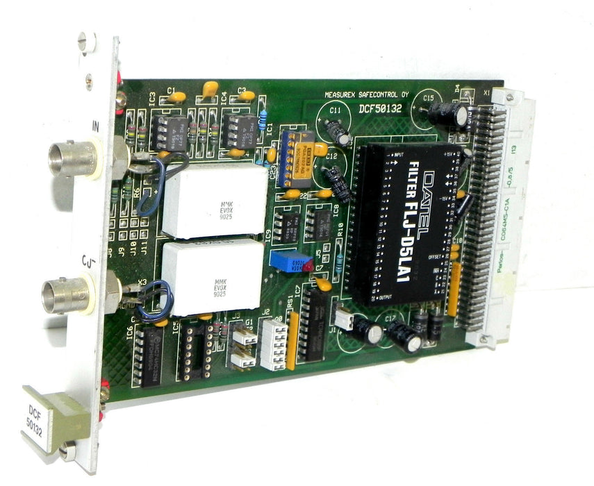 MEASUREX SAFECONTROL OY DCF50132 PC BOARD W/ DATEL FLJ-D5LA1 FILTER