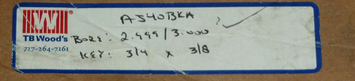 NIB TB WOOD'S A340BKA BUSHING BORE 2.999/3.000