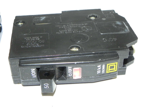 LOT OF 23 SQUARE D 50AMP 1 POLE CIRCUIT BREAKERS