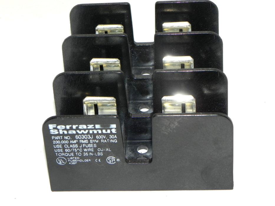 FERRAZ SHAWMUT 60303J FUSE BLOCK 600V, 30A