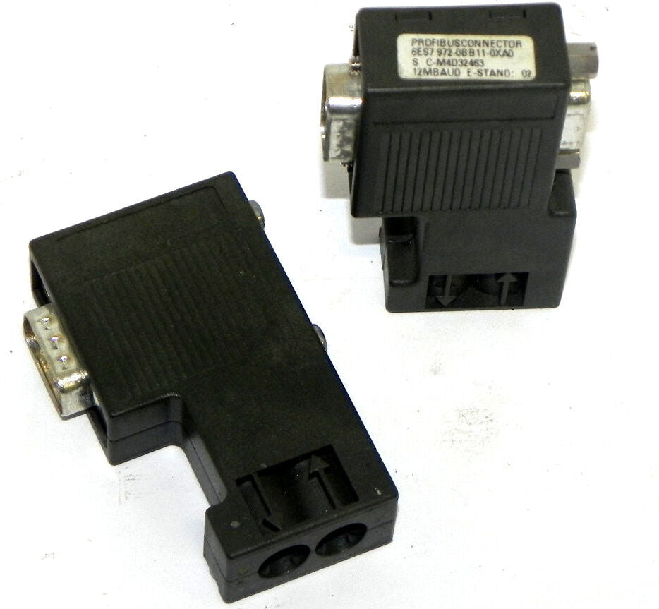 LOT OF 2 SIEMENS 6ES7-972-0BA11-0XA0 PROFIBUS CONNECTORS 6ES79720BA110XA0