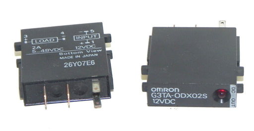 LOT OF 2 NEW OMRON G3TA-ODX02S-12VDC RELAYS 2A, 5-48VDC, 12VDC, G3TA-ODX02S