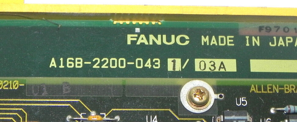 FANUC A16B-2200-0431/03A RIO MOTHERBOARD W/ ALLEN BRADLEY 96635301 I/O INTERFACE