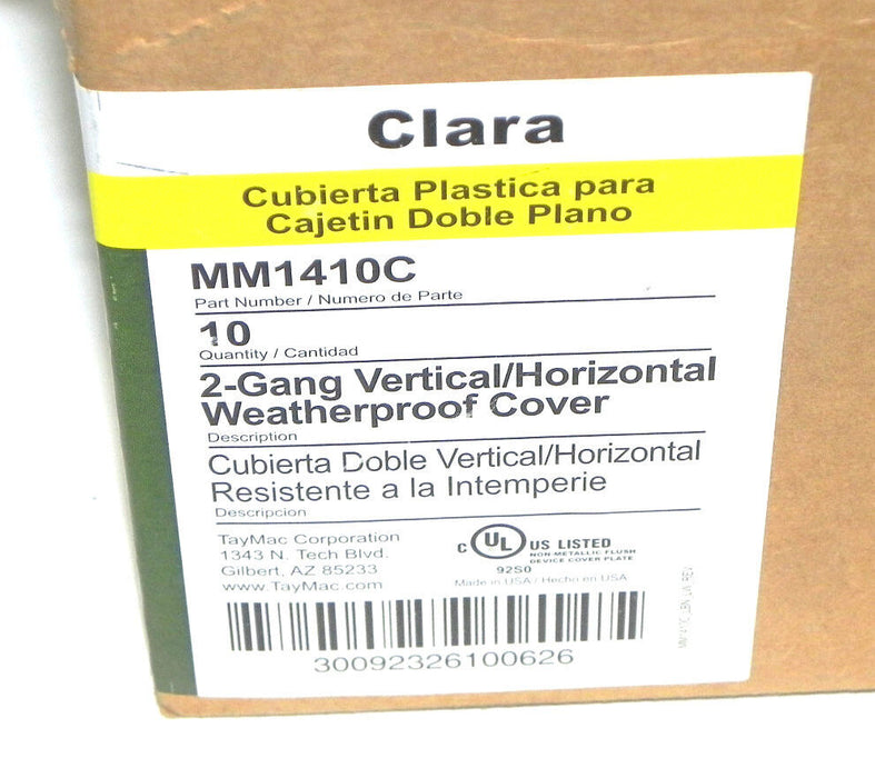 BOX OF 10 NEW TAYMAC MM1410C 55-IN-1 WEATHERPROOF RECEPTACLE COVERS
