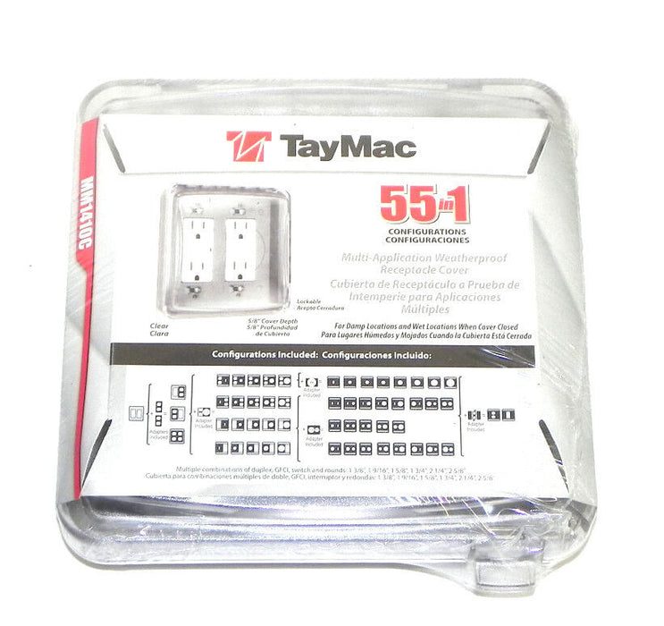 BOX OF 10 NEW TAYMAC MM1410C 55-IN-1 WEATHERPROOF RECEPTACLE COVERS