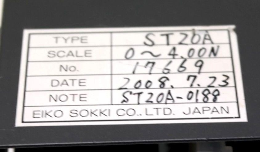 EIKO SOKKI ST20A TENSION METER SCALE: 0~4.00N ST2A-0188