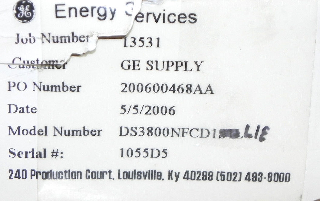 GENERAL ELECTRIC DS3800NFCD1L1E FIRING CIRCUIT CARD