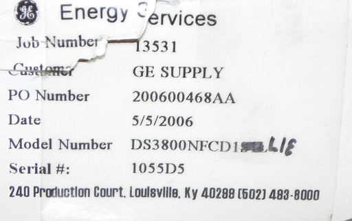 GENERAL ELECTRIC DS3800NFCD1L1E FIRING CIRCUIT CARD