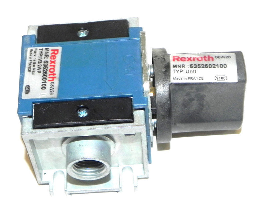 NEW REXROTH 5352600100 VALVE TYP: IV3/2WP PSERV: 12 BAR MAX