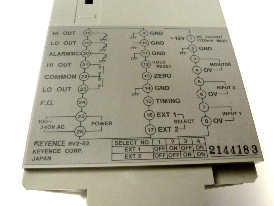 KEYENCE RV2-52 HIGH SPEED MULTI FUNCTION DIGITAL METER W/ RELAY RV252 NEW