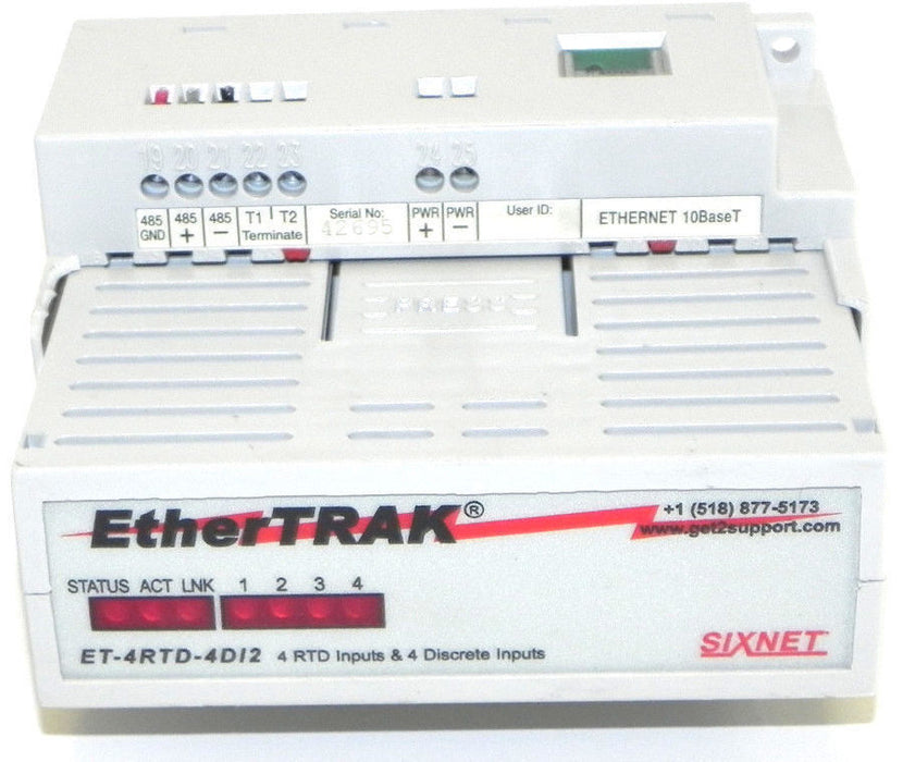 SIXNET ET-4RTD-4DI2-M ETHERTRAK ET4RTD4DI2M W/ 10BASET