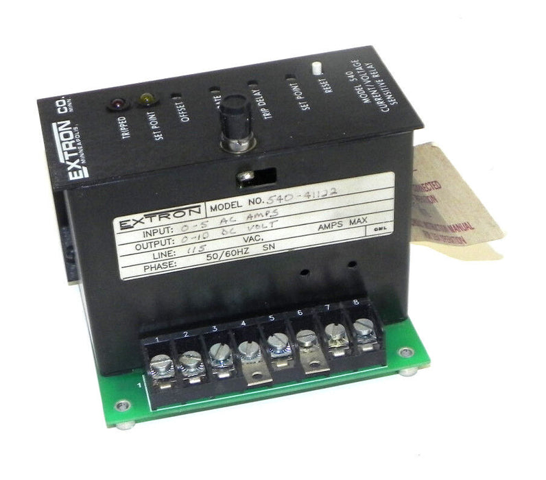 EXTRON MODEL 540 CURRENT/VOLTAGE SENSITIVE RELAY 540-41122, 115VAC