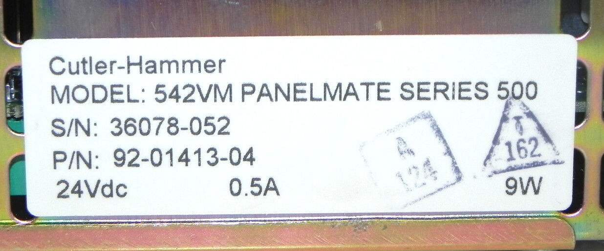 CUTLER HAMMER 92-01413-04 PANELMATE SERIES 500 IDT 542VM 920141304