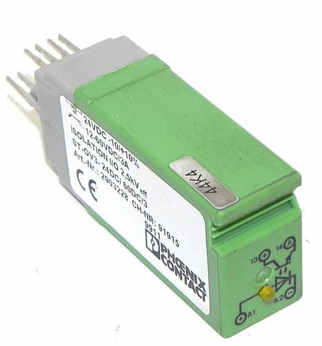 PHOENIX CONTACT ST-OV3- 24DC/ 60DC/3 PLUGGABLE POWER OPTOCOUPLER 2903228