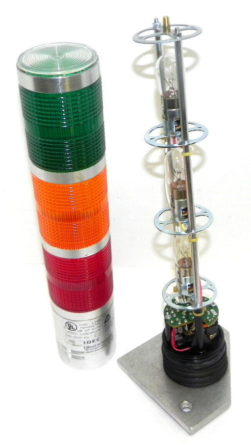 IDEC TYPE LT1D SIGNAL LIGHT TOWER RED, ORANGE, GREEN 24V AC/DC
