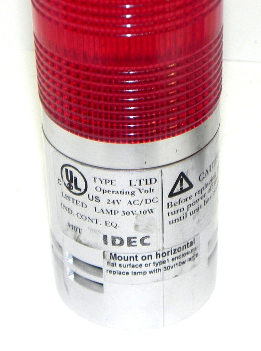 IDEC TYPE LT1D SIGNAL LIGHT TOWER RED, ORANGE, GREEN 24V AC/DC