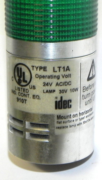 IDEC TYPE LT1A SIGNAL LIGHT TOWER RED, ORANGE, GREEN 24V AC/DC