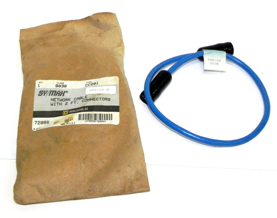 NEW SYMAX 8030-CC201 NETWORK CABLE WITH 2 FT. CONNECTORS 8030CC201 SERIES B