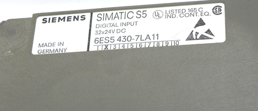 SIEMENS 6ES54307LA11 INPUT MODULE 6ES5-430-7LA11 DIGITAL 32X24V DC