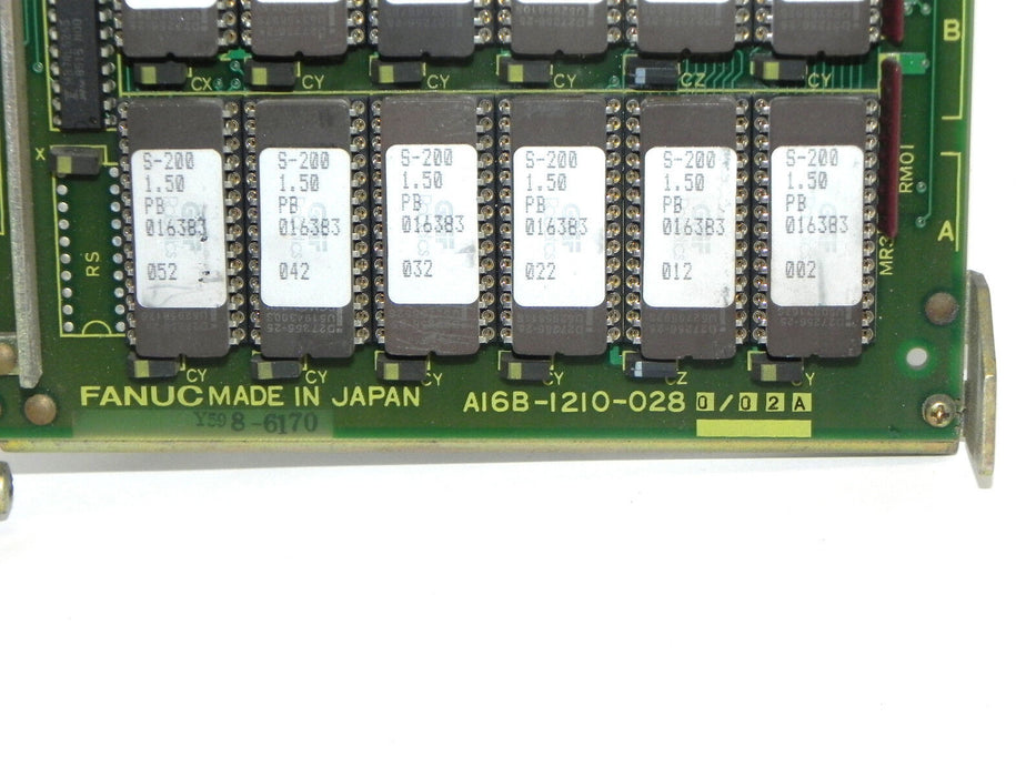 FANUC A16B-1210-0280/02A ROM MEMORY BOARD A16B12100280 W/ ROM A320-1210-T286/02