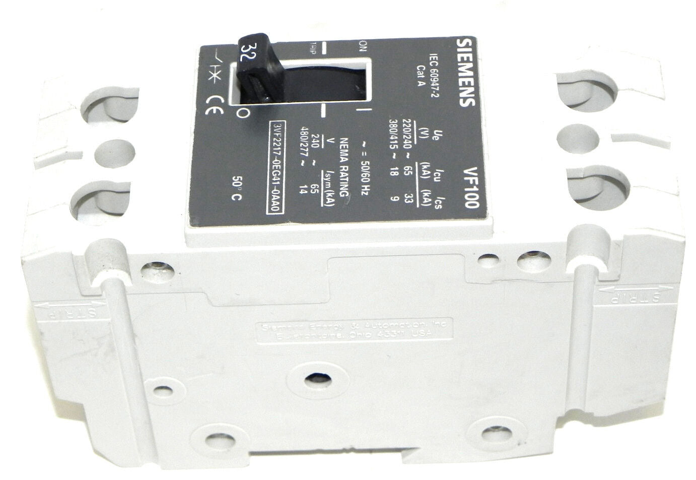 SIEMENS 3VF2217-0EG41-0AA0 CIRCUIT BREAKER VF100 3VF22170EG410AA0