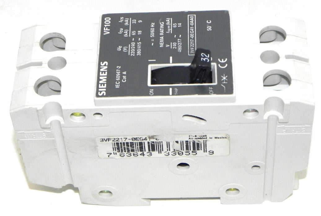 SIEMENS 3VF2217-0EG41-0AA0 CIRCUIT BREAKER VF100 3VF22170EG410AA0