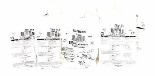 LOT OF 9 NEW TELEMECANIQUE ZB2BE102 CONTACT BLOCK 10AMPS, 600V